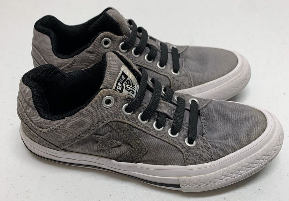 Converse Pro Blaze Shoes Sneakers Youth 13 Gray Star Chevron Canvas